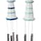 Set of 2 White Aluminum Coastal Wind Chimes, 4" x 30" Each
